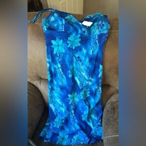 My Michelle Blue Floral Maxi Dress